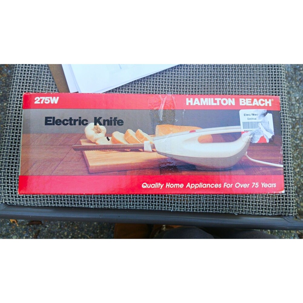 Hamilton Beach Electric Carving Knife 275W 2 Stainless Blades Retro Kitchen NOB